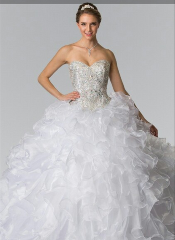 Quinceanera, sweet 16, engagement ball gown dress designer