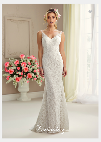 Designer lace satin tulle wedding dress