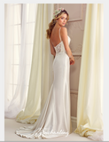Designer lace satin tulle wedding dress..