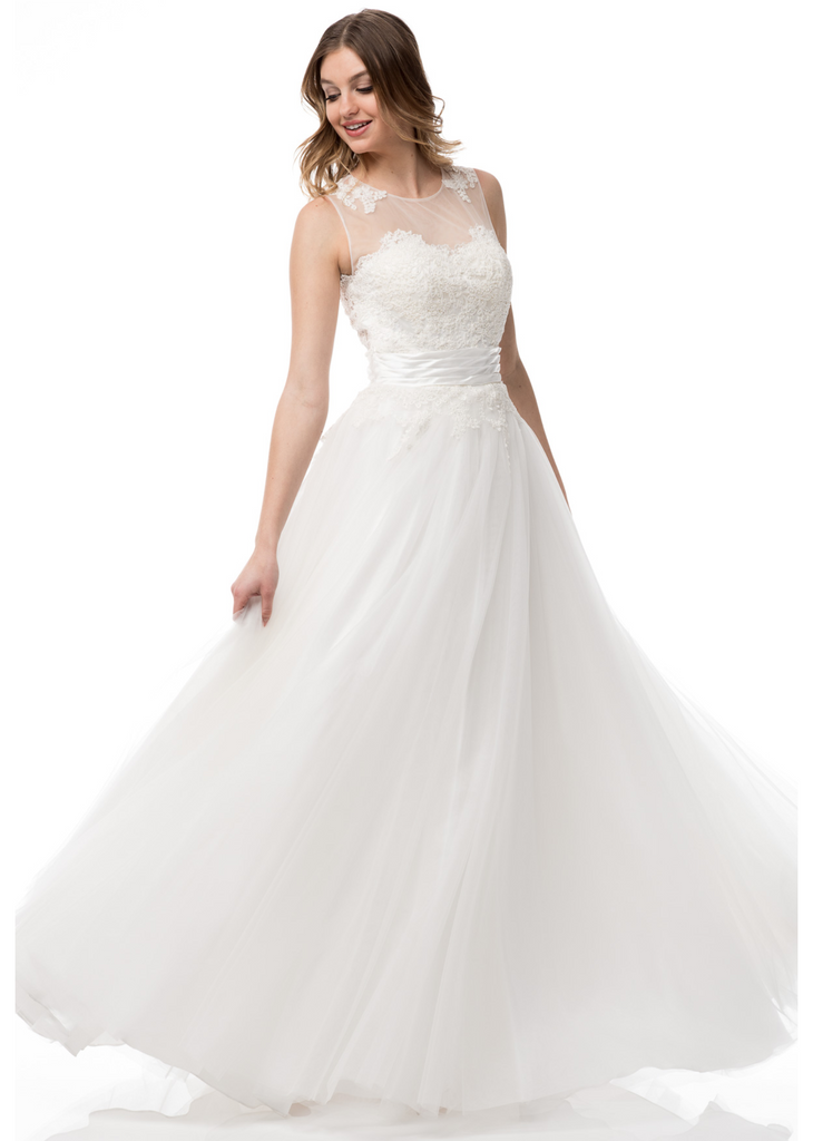 Wedding dress lace A-line SWEETHEART, STRAPLESS