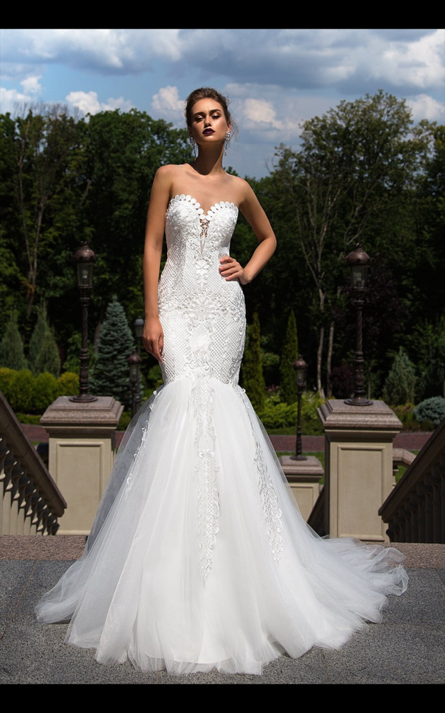 Wedding dress lace fit and Flare by Designer Ida Torez – Bela Bridal