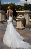 Wedding dress lace fit and Flare by Designer Ida Torez