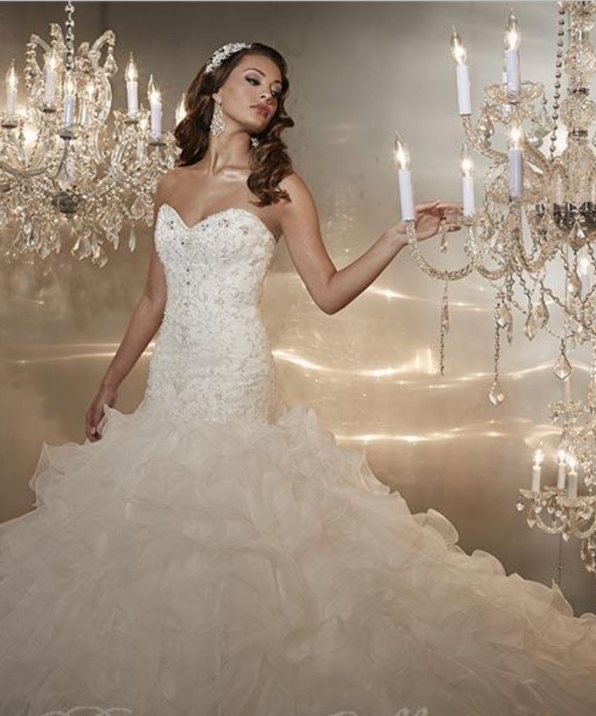 Wedding dress lace beaded ballgown  Designer