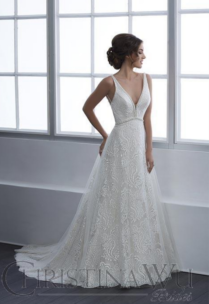 Wedding dress lace tulle by Designer