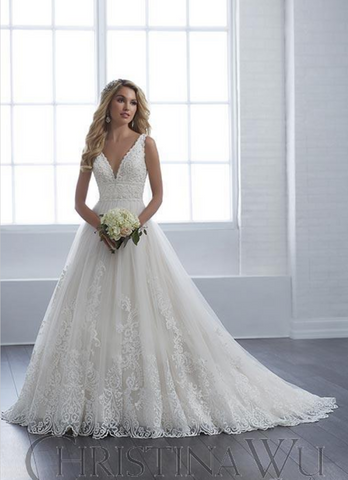 Wedding dress lace tulle by Designer