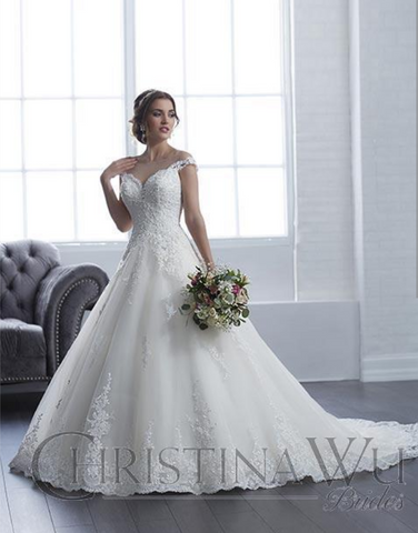 Wedding dress lace tulle by Designer