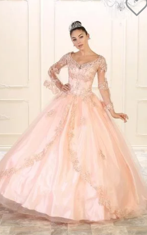 Quinceanera, sweet 16, engagement ball gown dress 