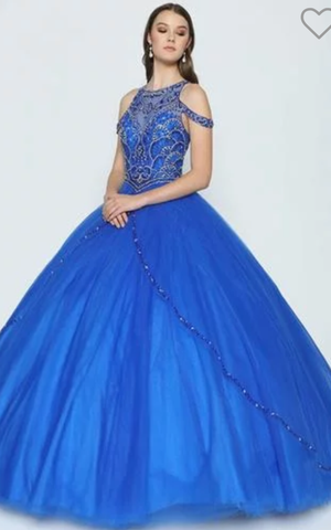 Quinceanera, sweet 16, engagement ball gown dress 