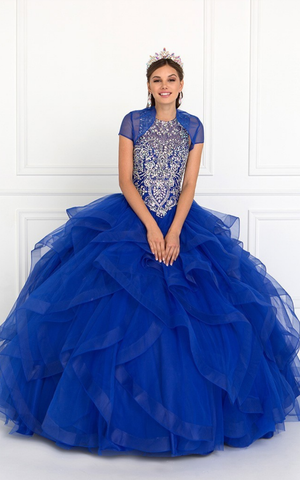 Quinceanera, sweet 16, engagement ball gown dress 