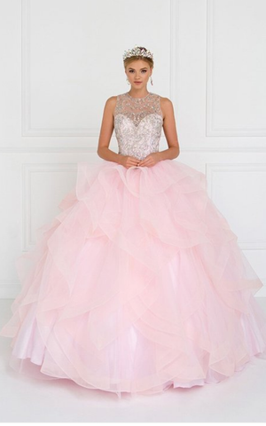 Quinceanera, sweet 16, engagement ball gown dress 