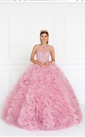 Quinceanera, sweet 16, engagement ball gown dress 