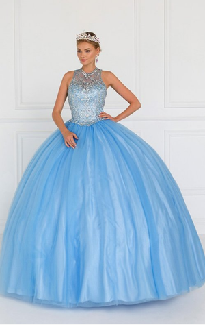 Quinceanera, sweet 16, engagement ball gown dress 