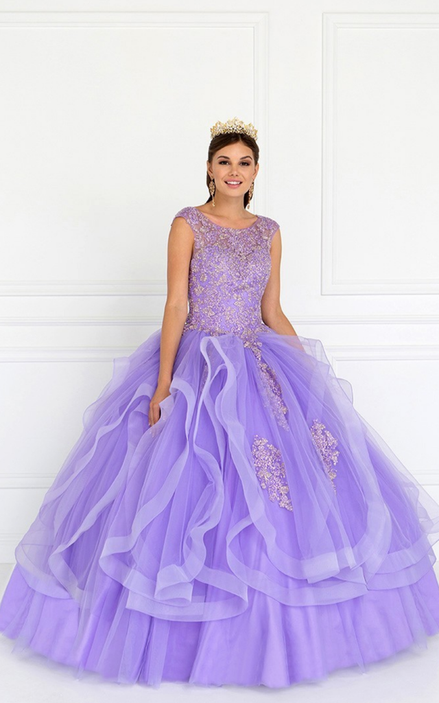 Quinceanera, sweet 16, engagement ball gown dress 