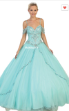 Quinceanera, sweet 16, engagement ball gown dress 