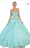 Quinceanera, sweet 16, engagement ball gown dress 