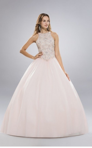 Quinceanera, sweet 16, engagement ball gown dress 