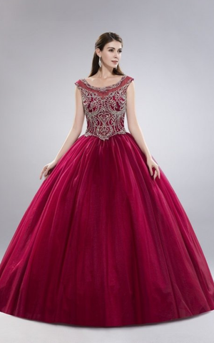 Quinceanera, sweet 16, engagement ball gown dress 