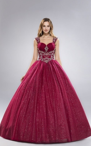 Quinceanera, sweet 16, engagement ball gown dress 