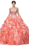 Quinceanera, sweet 16, engagement ball gown dress 