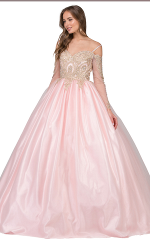 Quinceanera, sweet 16, engagement ball gown dress 