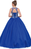 Quinceanera, sweet 16, engagement ball gown dress royal blue