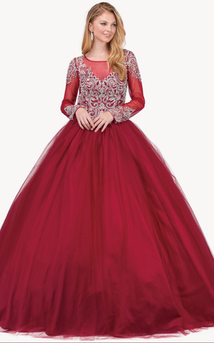 Quinceanera, sweet 16, engagement ball gown dress 