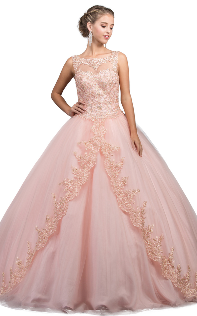 Quinceanera, sweet 16, engagement ball gown dress 