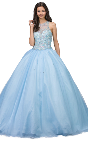 Quinceanera, sweet 16, engagement ball gown dress 