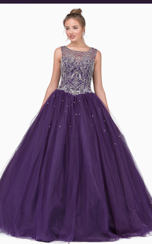 Quinceanera, sweet 16, engagement ball gown dress 