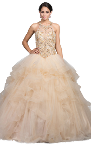 Quinceanera, sweet 16, engagement ball gown dress 