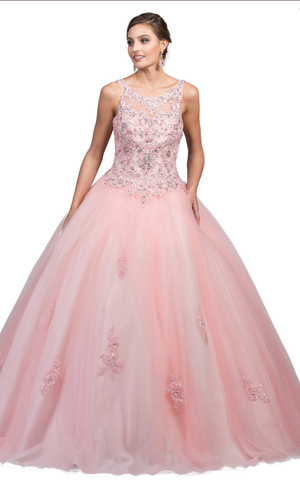 Quinceanera, sweet 16, engagement ball gown dress 