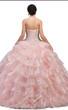 Quinceanera, sweet 16, engagement ball gown dress 