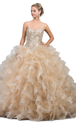 Quinceanera, sweet 16, engagement ball gown dress 