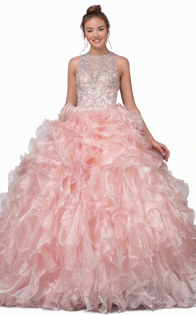 Quinceanera, sweet 16, engagement ball gown dress 