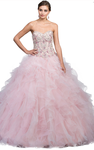 Quinceanera, sweet 16, engagement ball gown dress 