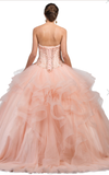 Quinceanera, sweet 16, engagement ball gown dress 