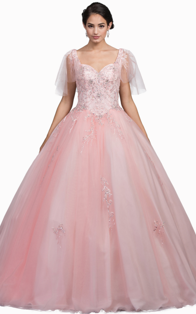 Quinceanera, sweet 16, engagement ball gown dress 