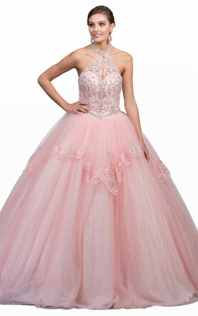 Quinceanera, sweet 16, engagement ball gown dress 