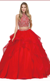 Quinceanera, sweet 16, engagement ball gown dress 