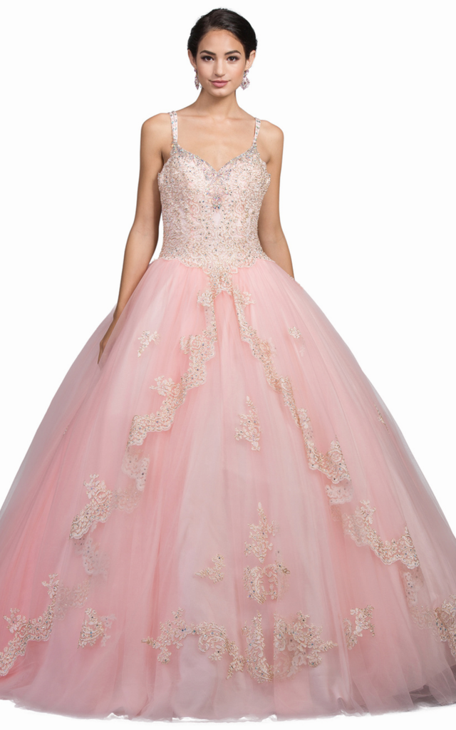 Quinceanera, sweet 16, engagement ball gown dress 