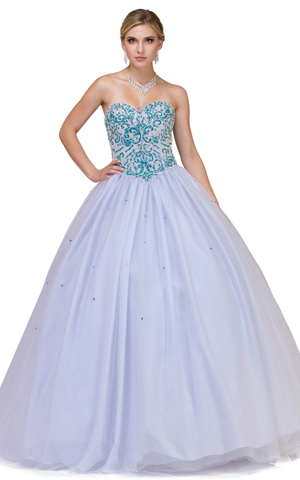 Quinceanera, sweet 16, engagement ball gown dress 