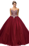 Quinceanera, sweet 16, engagement ball gown dress royal blue