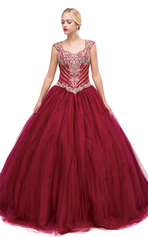 Quinceanera, sweet 16, engagement ball gown dress 