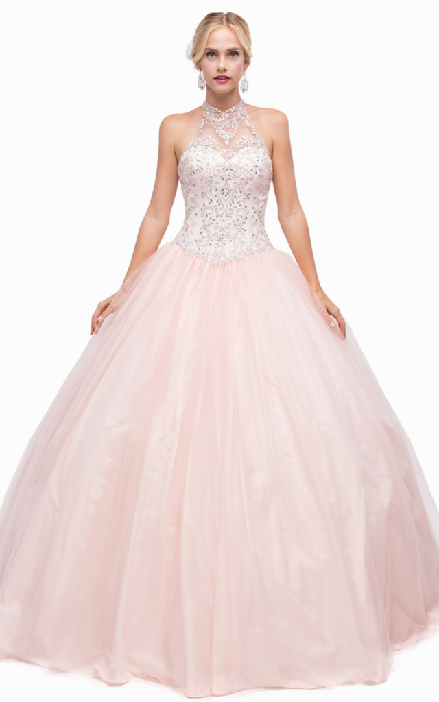 Quinceanera, sweet 16, engagement ball gown dress 