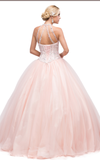 Quinceanera, sweet 16, engagement ball gown dress 