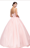 Quinceanera, sweet 16, engagement ball gown dress royal blue