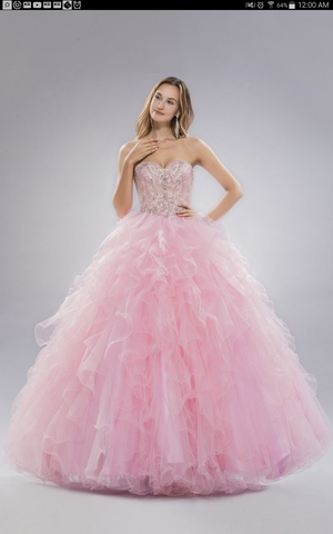 Quinceanera, sweet 16, engagement ball gown dress 