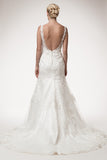 Wedding dress lace A-line ball gown SHORT SLEEVE, SWEETHEART NECK, TRUMPET