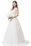 Wedding dress lace A-line ball gown STRAPLESS, SWEETHEART NECK, A-LINE