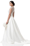 Wedding dress lace A-line ball gown CAP SLEEVE, V-NECK, A-LINE
